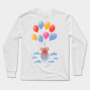 Teddy Bear and Balloons Long Sleeve T-Shirt